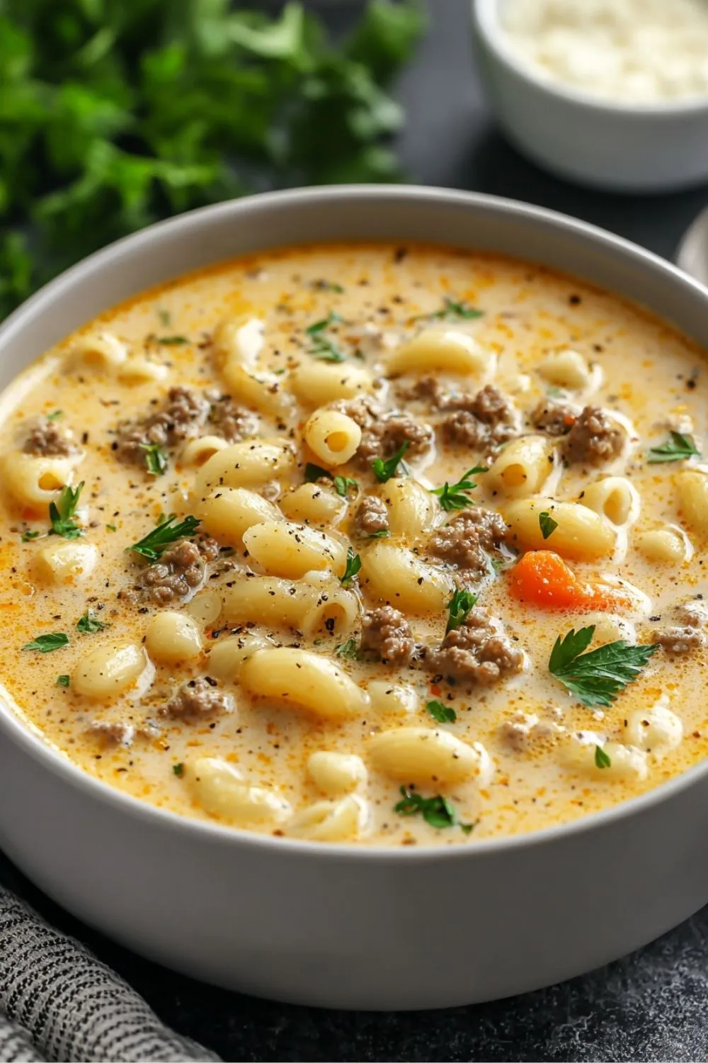 One Pot Macaroni Cheeseburger Soup One Pot Macaroni Cheeseburger Soup