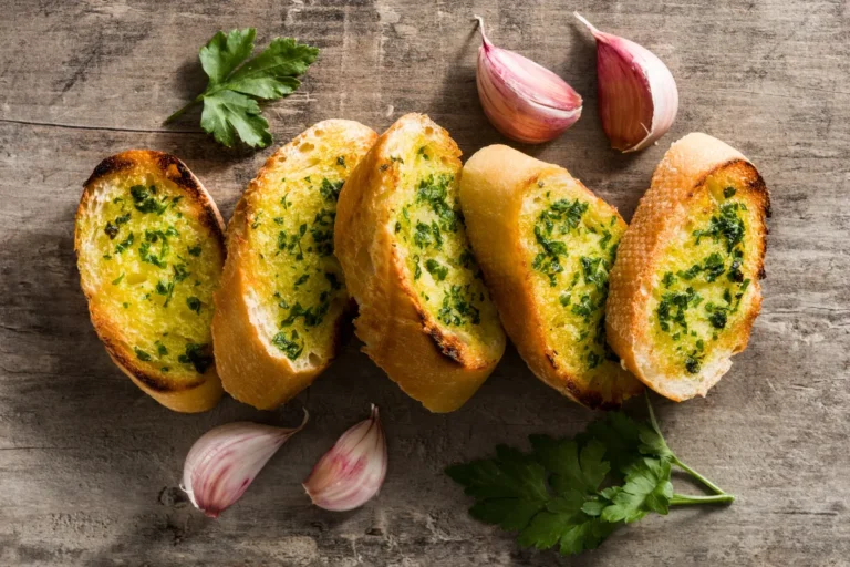 homemade garlic bread with regular bread