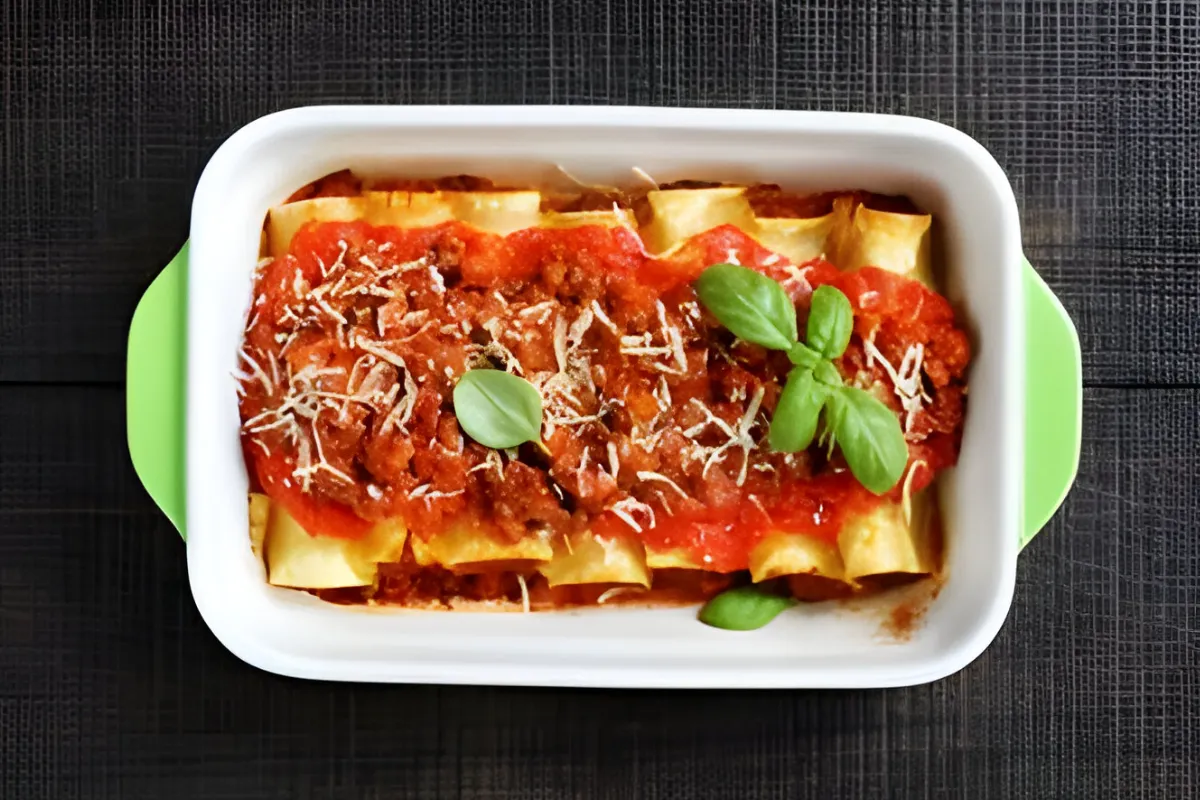 Baked Manicotti With String Cheese