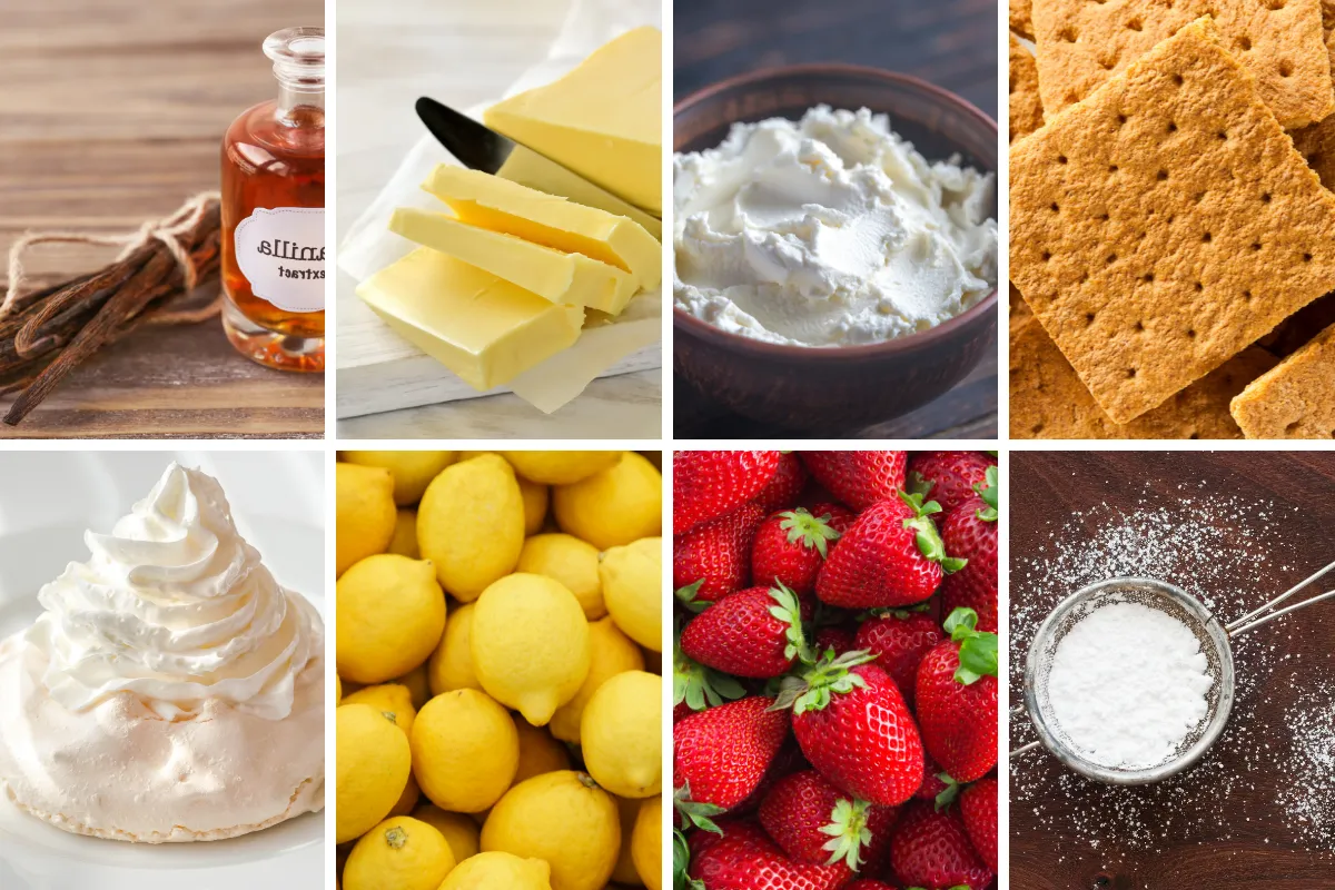 Ingredients You'll Need for Strawberry Crunch Cheesecake