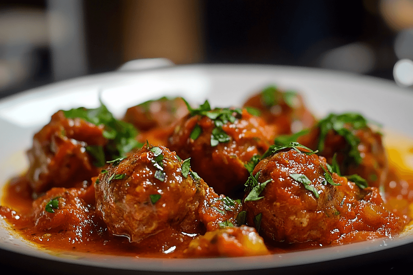 Spicy homemade meatballs