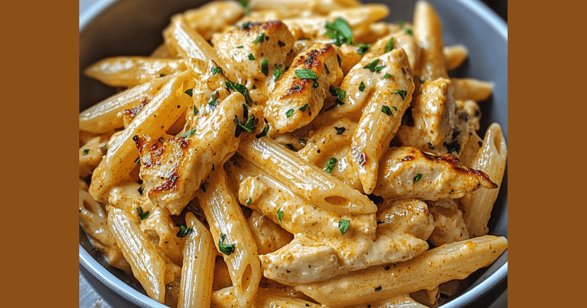 Creamy Cajun Chicken penne pasta