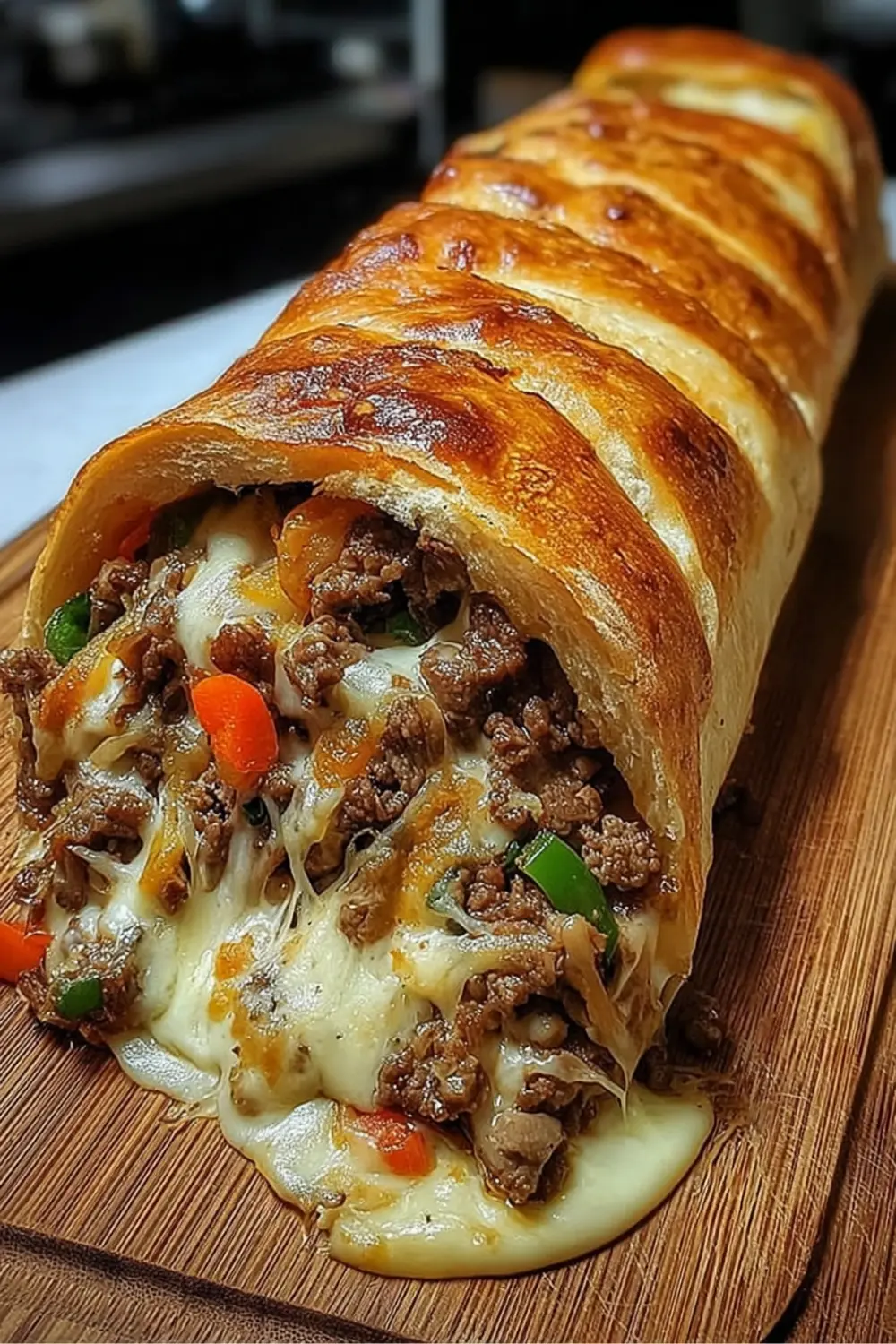 Irresistible Philly Cheesesteak Stromboli