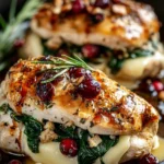 Cranberry and Spinach Stuffed Chicken Breasts with Brie