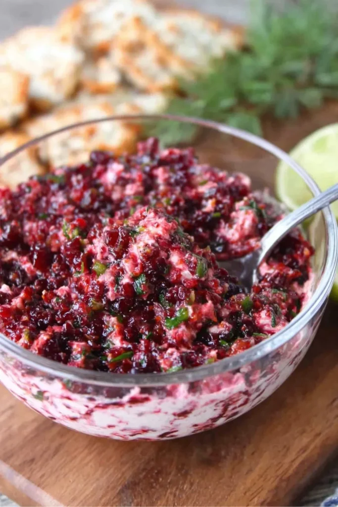 Jalapeño Cranberry Cream Cheese Dip recipe