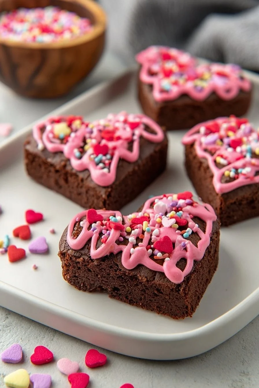 Heart Shaped Brownies Recipe