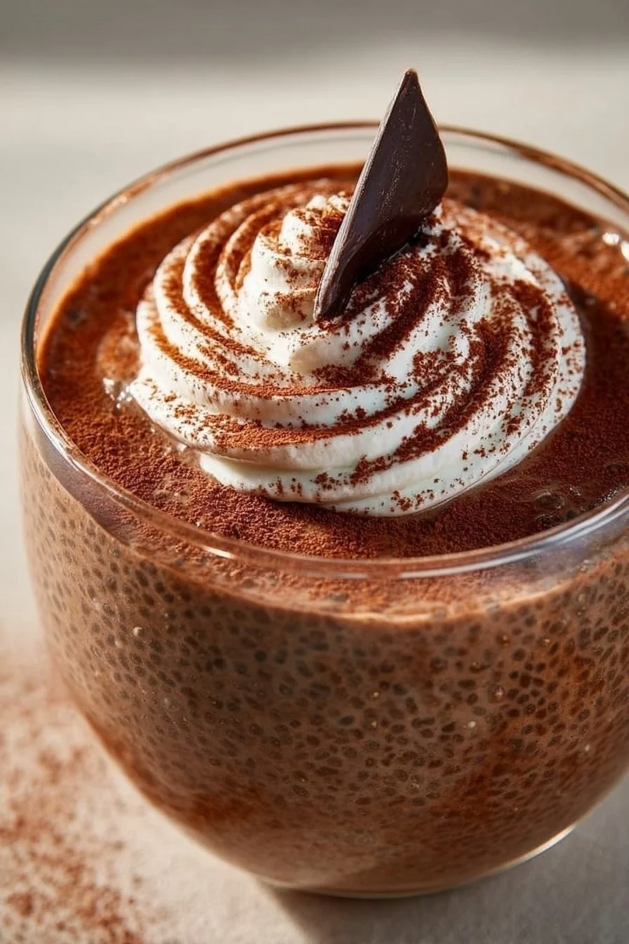 High Protein Chocolate Chia Seed Pudding
