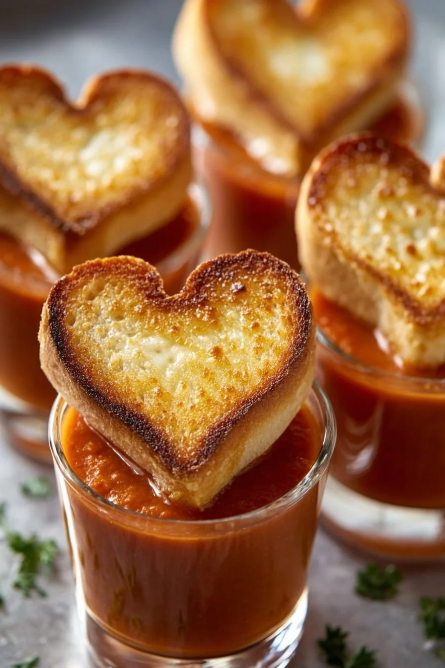 Mini Grilled Cheese Hearts