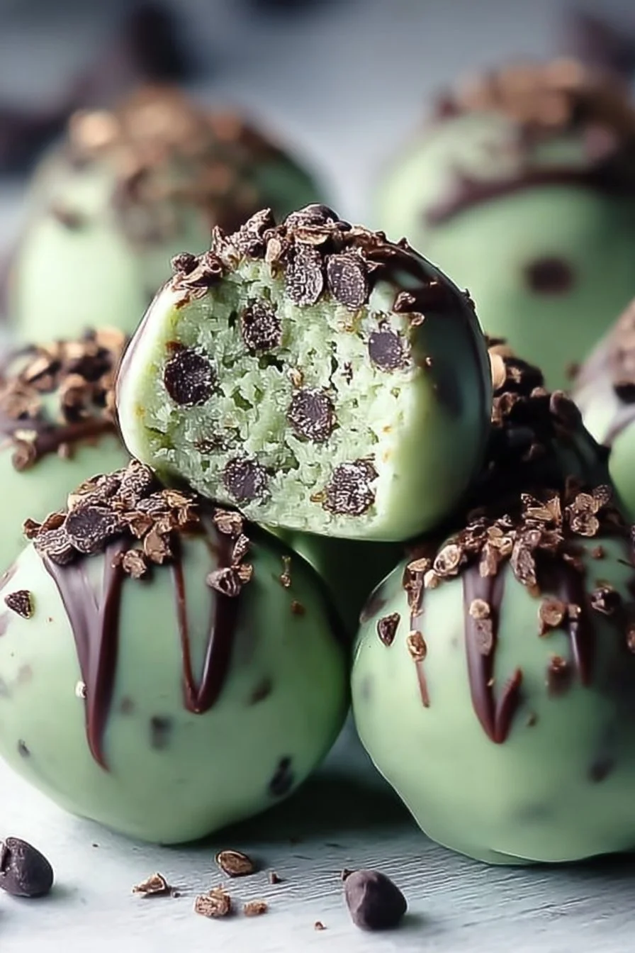 Mint Chocolate Chip Protein Balls