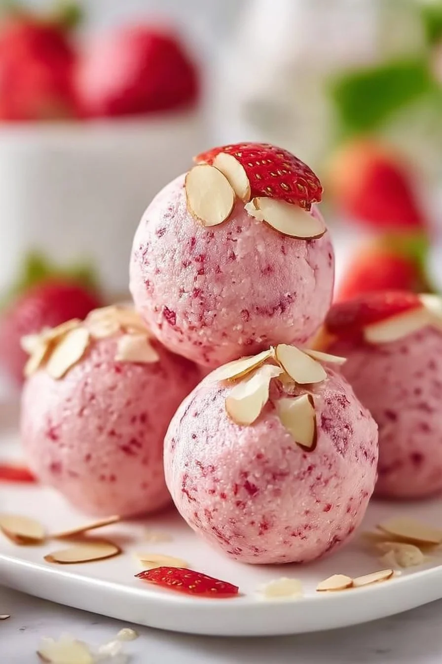 Strawberry Cheesecake Protein Balls