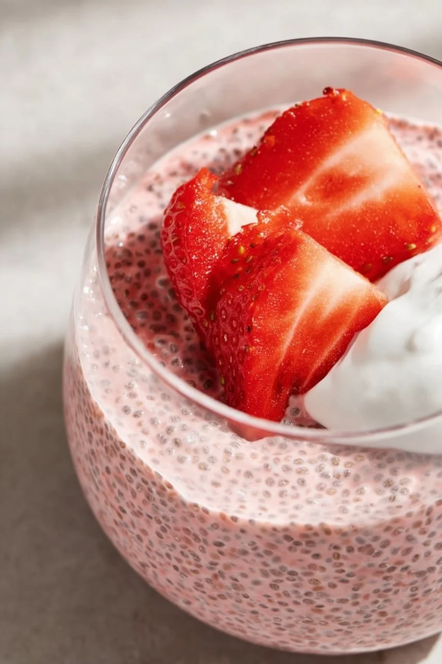 Strawberry Coconut Milk Chia Seed Pudding