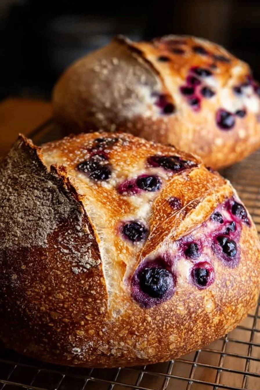 Blueberry Lemon Cream Cheese Sourdough Bread