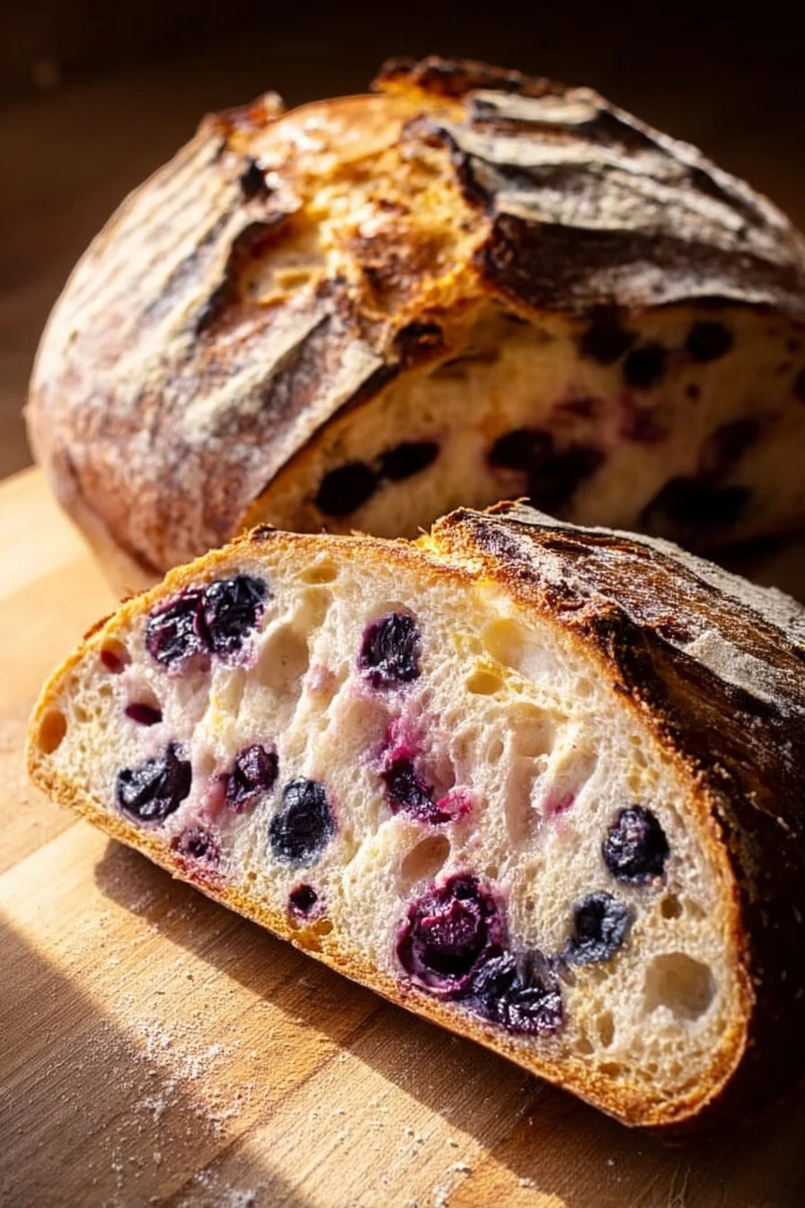 Blueberry Lemon Sourdough Bread