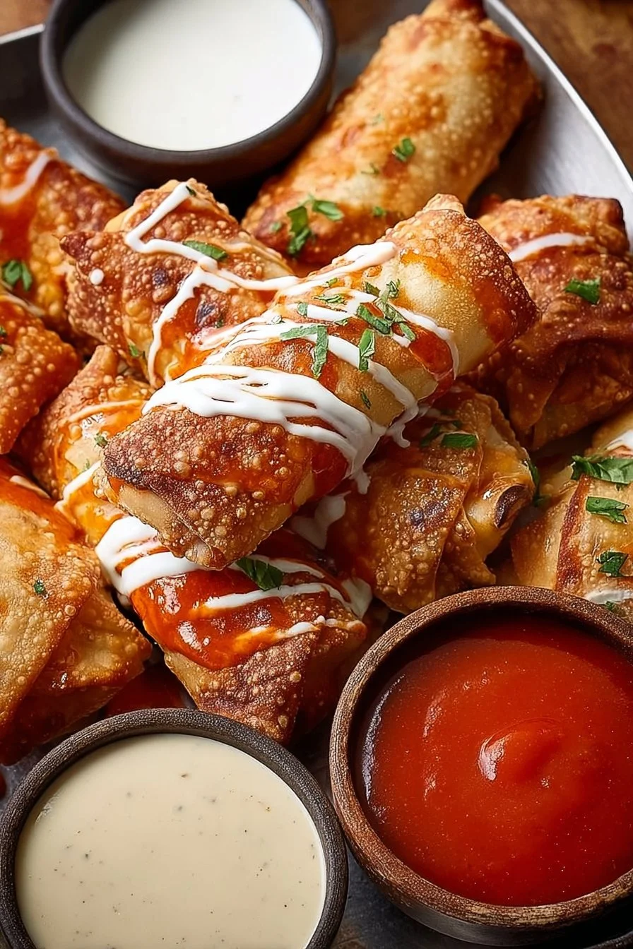 Buffalo Chicken Egg Rolls