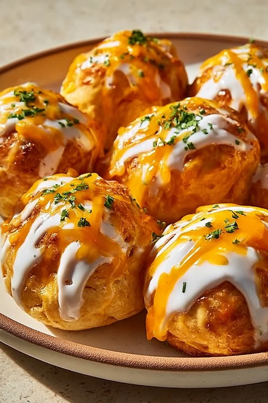 Cheesy Buffalo Ranch Chicken Bombs