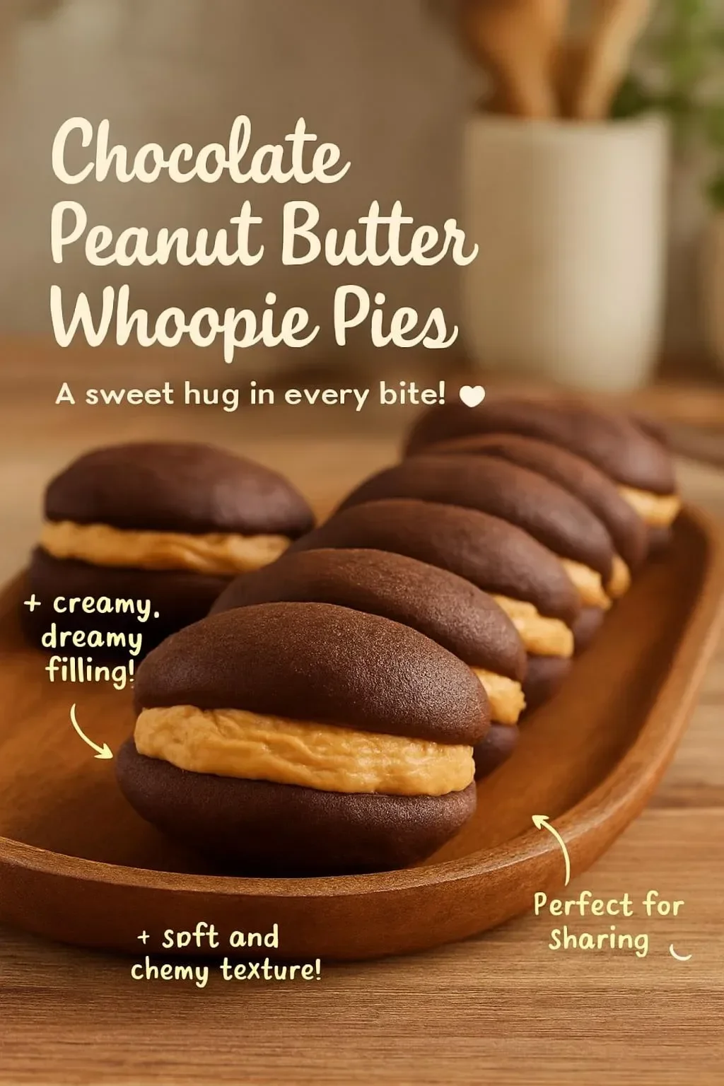 Chocolate Peanut Butter Whoopie Pies