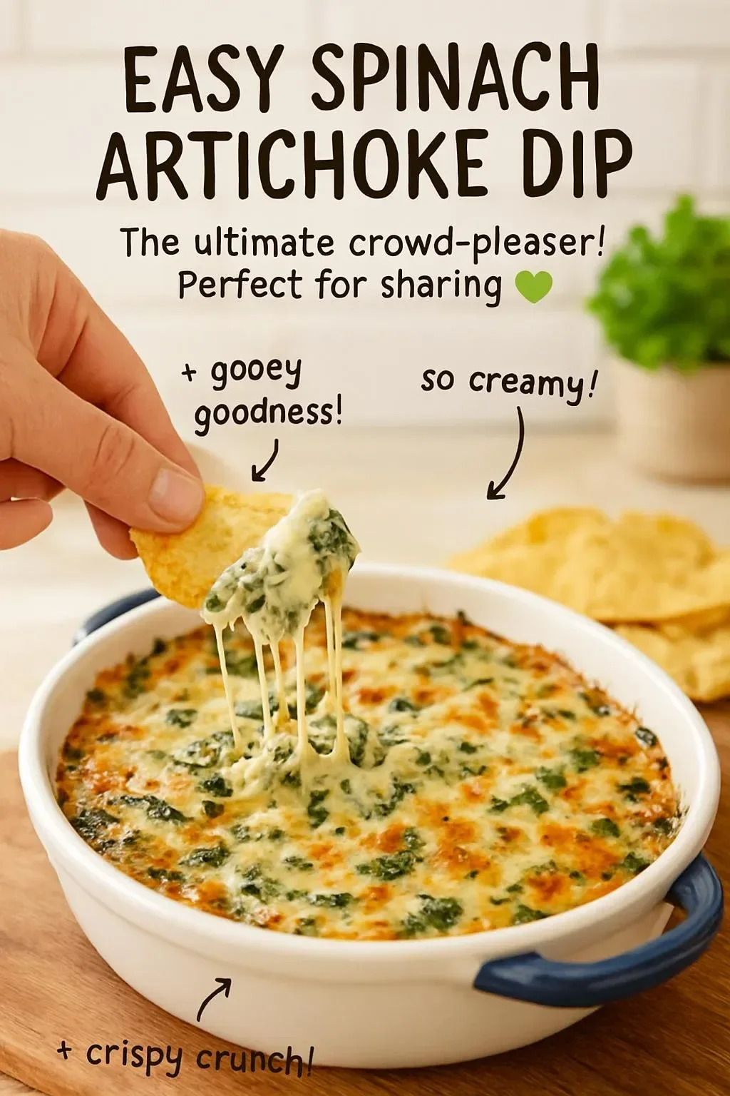 Easy Spinach Artichoke Dip