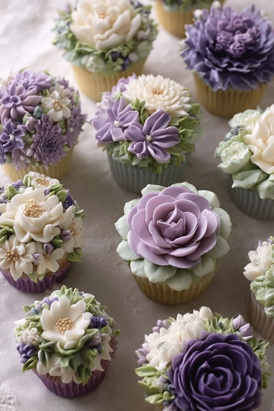 Floral Buttercream Cupcakes