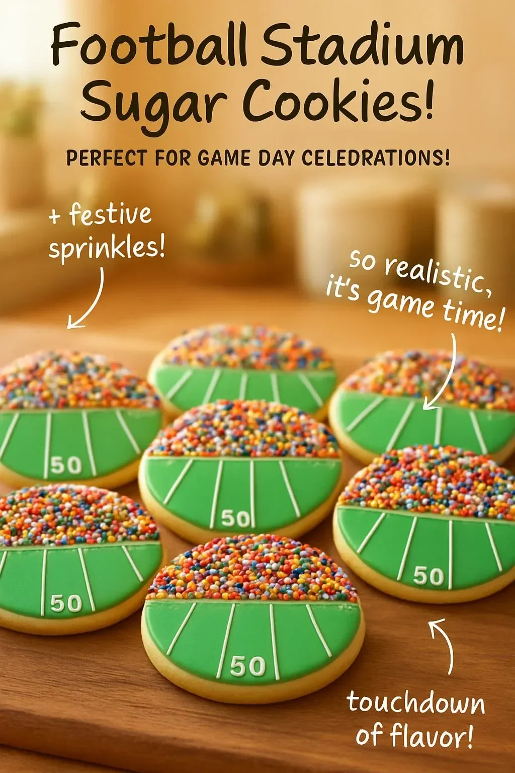 Football Stadium Sugar Cookies!