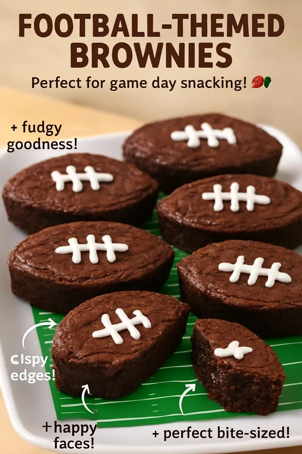 Football-Themed Brownies