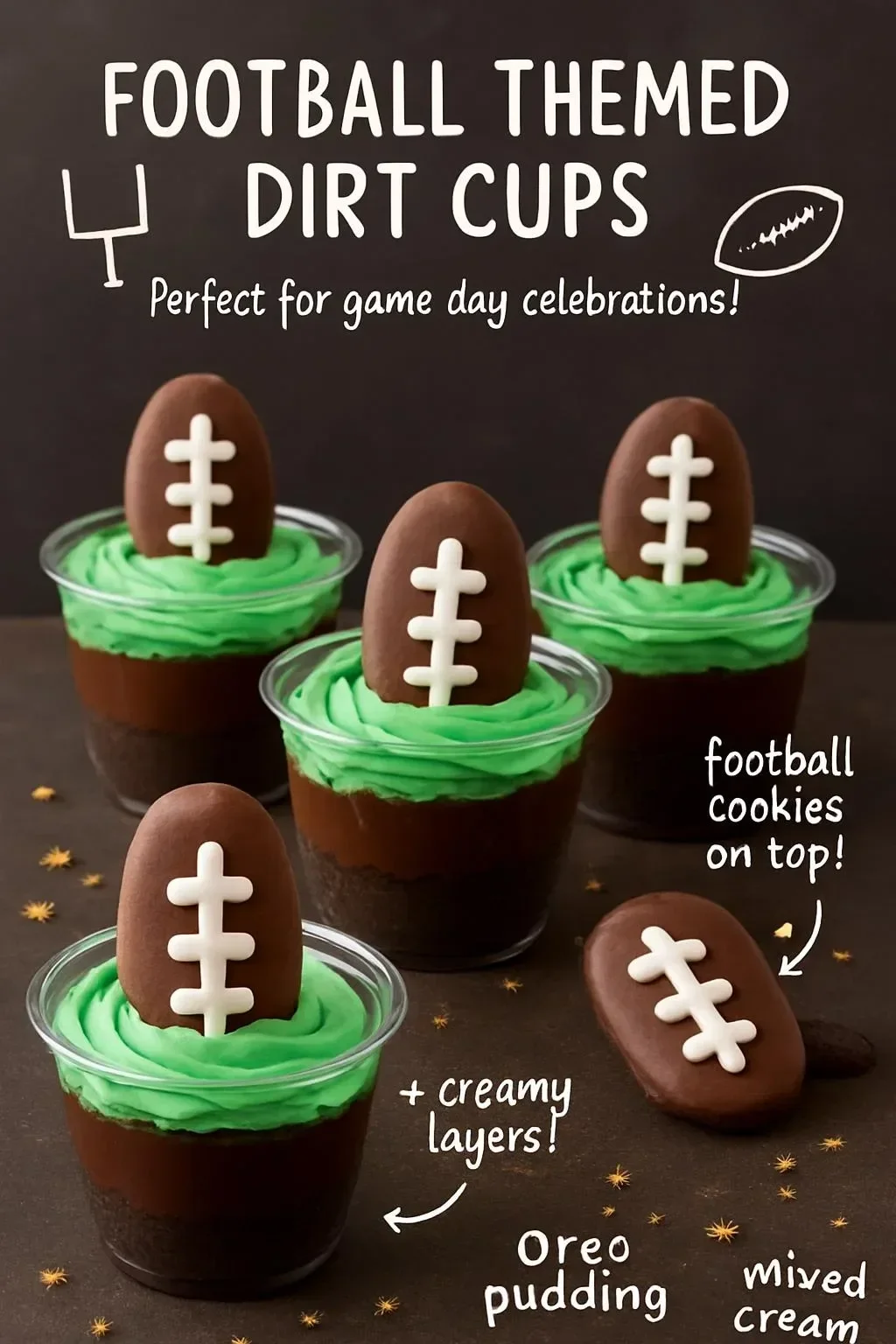 Football Themed Dirt Cups