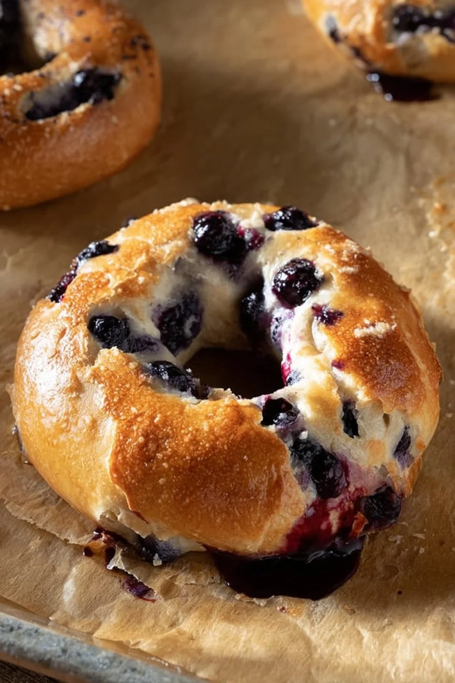 Greek Yogurt Blueberry Bagels