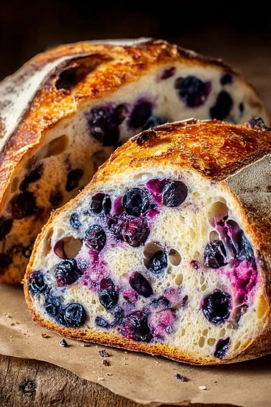 Lemon Blueberry Sourdough Bread