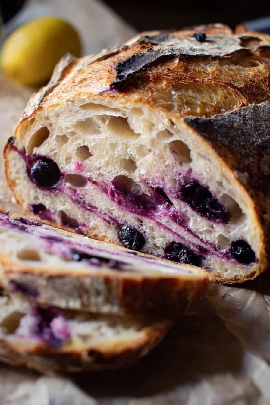 Lemon Blueberry Sourdough Bread Recipe