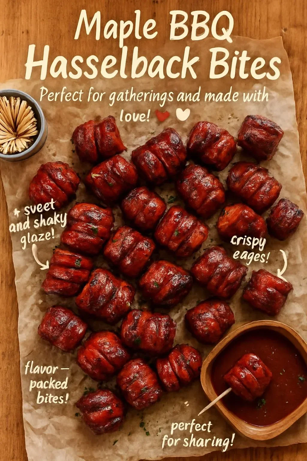 Maple BBQ Hasselback Bites