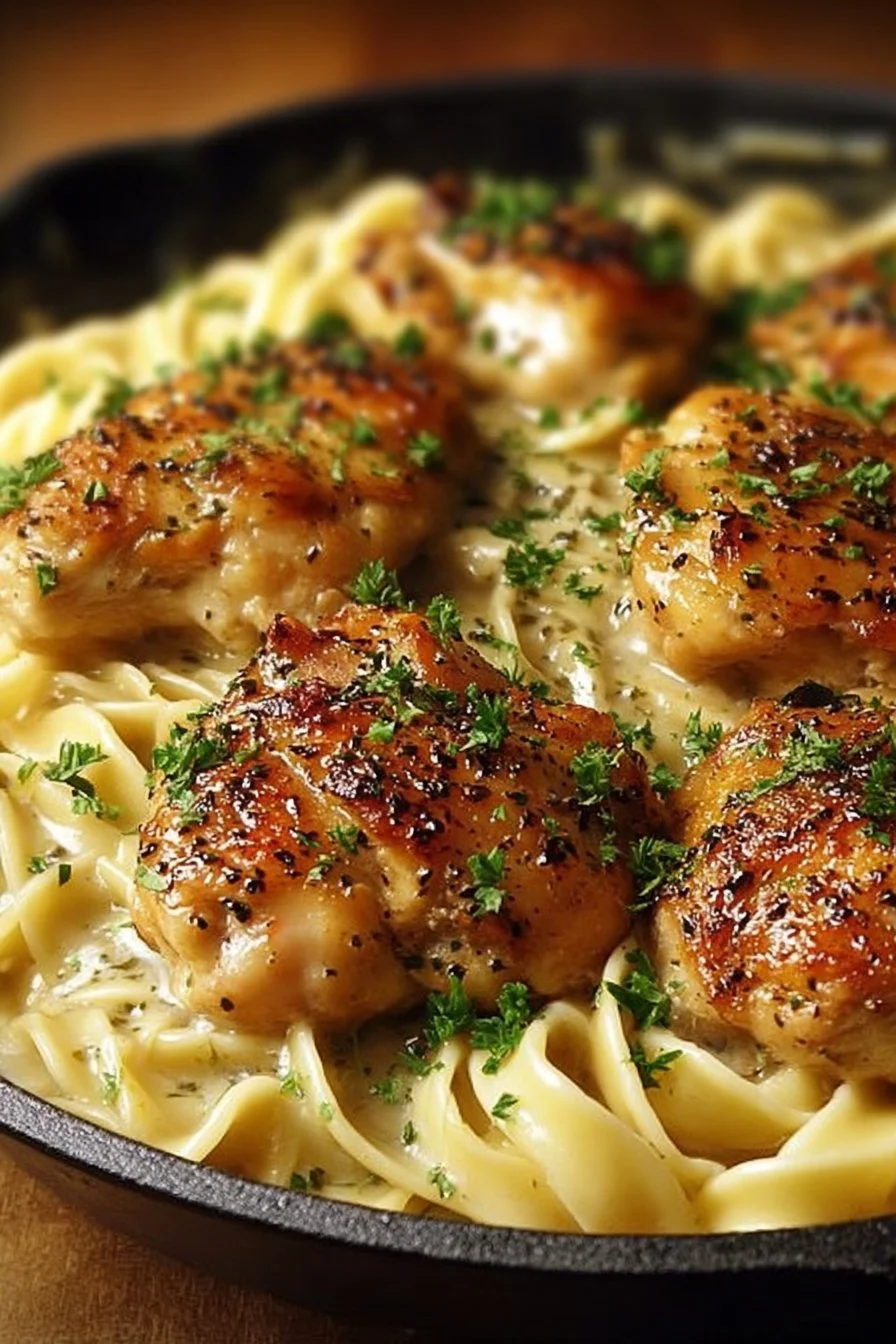 One-Pan Chicken with Buttered Noodles