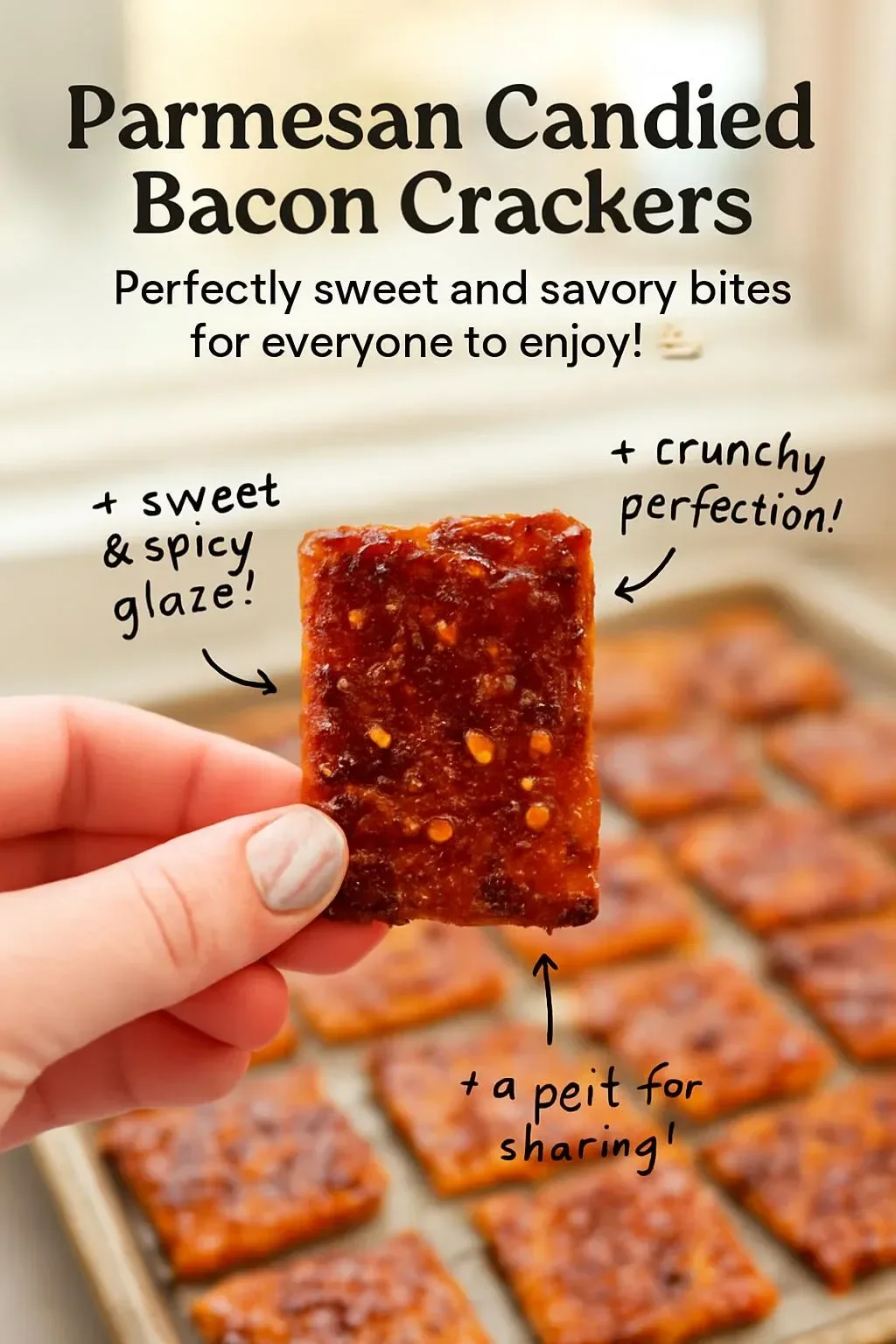 Parmesan Candied Bacon Crackers