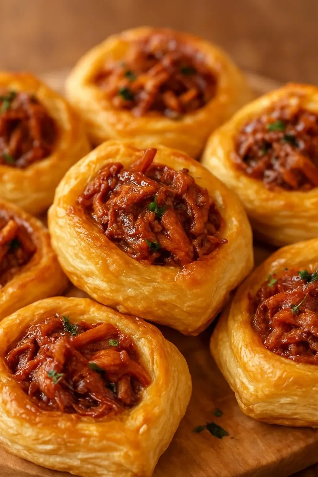 Pulled Pork Pastry Puffs