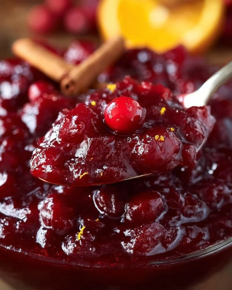 Delicious homemade cranberry sauce served in a bowl during Thanksgiving.