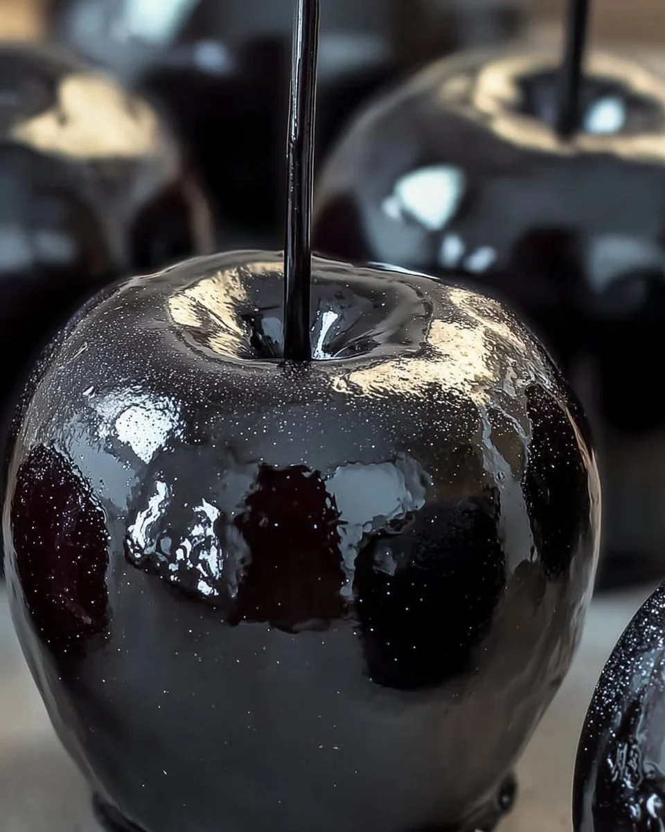 Black Poison Candy Apples