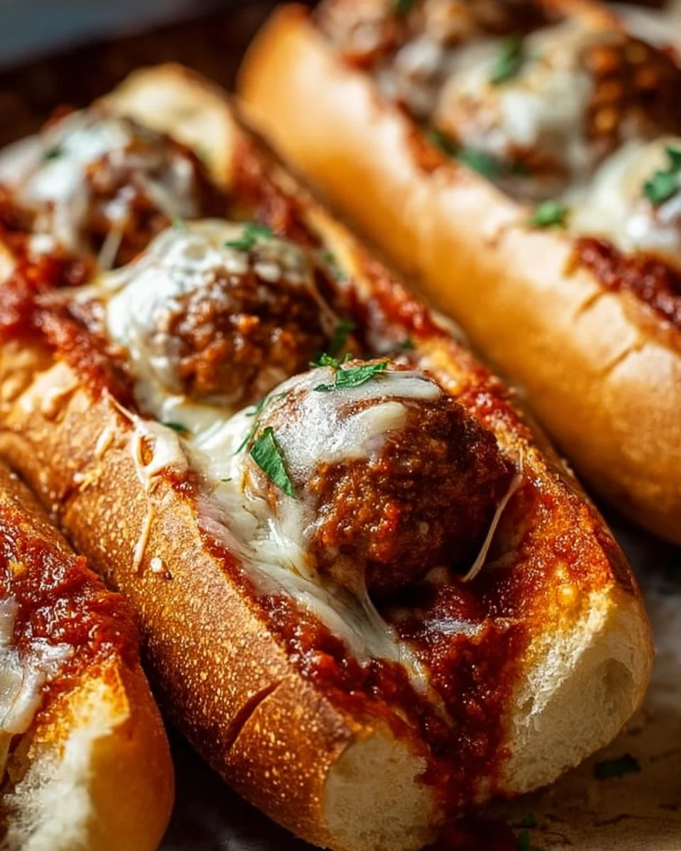 Cheesy Meatball Subs