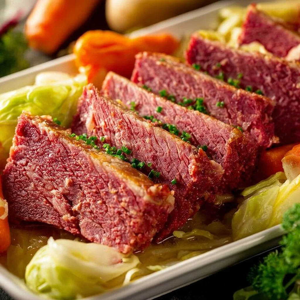 Corned Beef with Cabbage and Vegetables