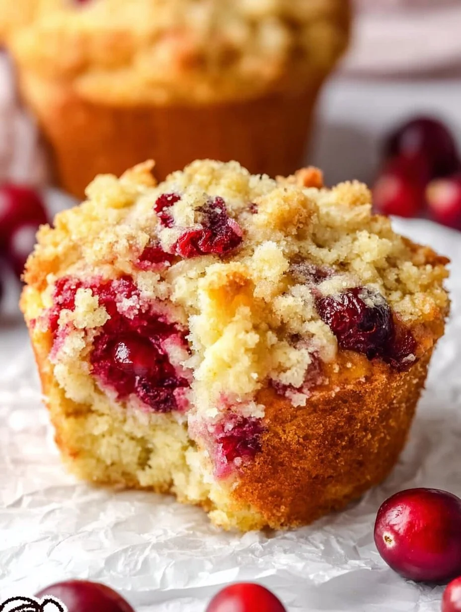 Cranberry Orange Muffins with Streusel Topping