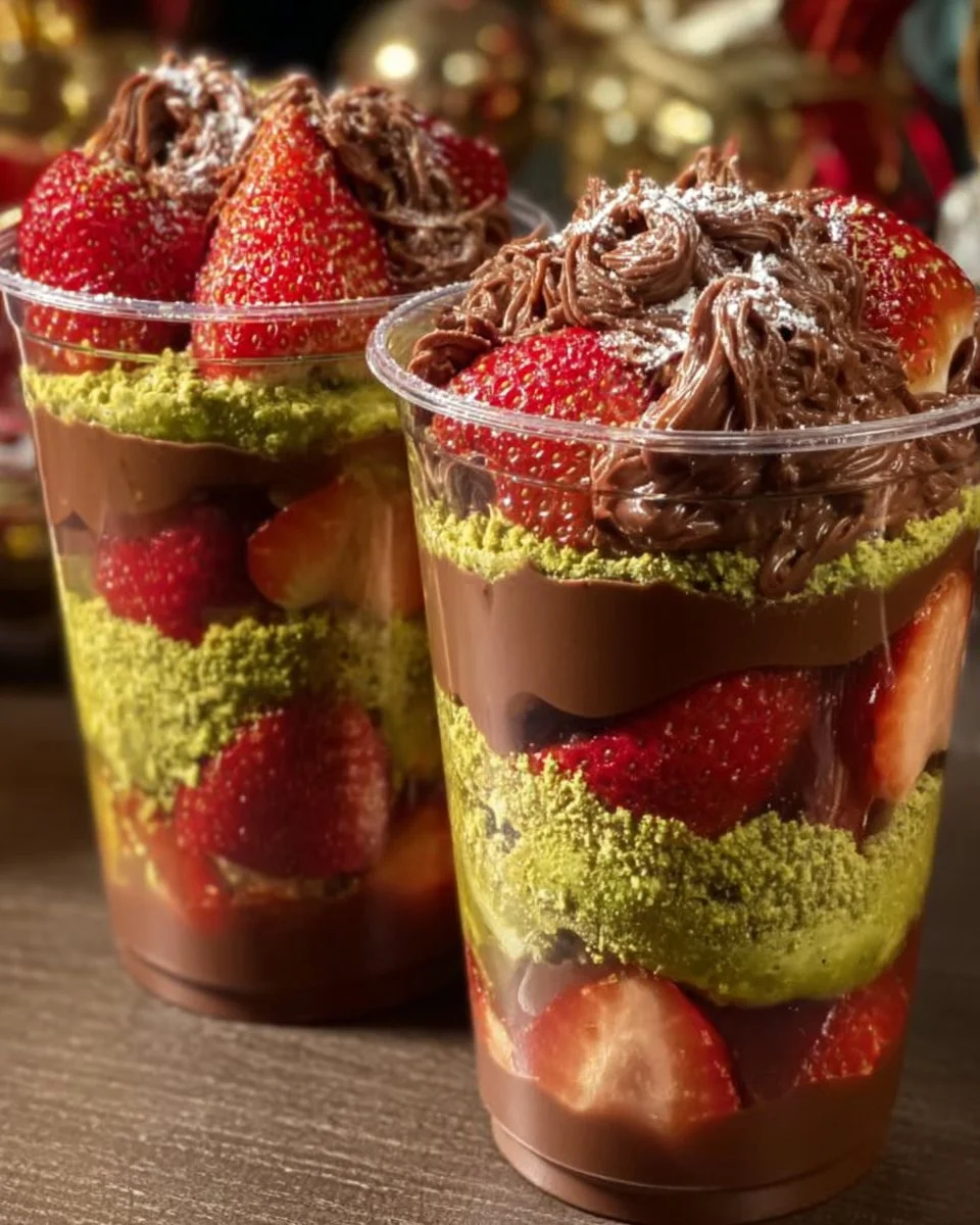 Dubai chocolate strawberries