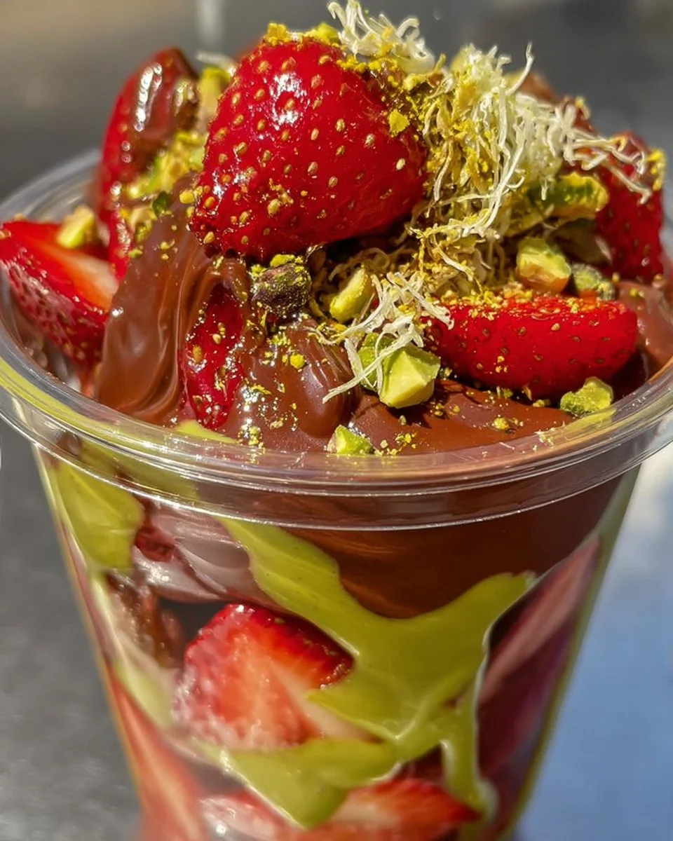 Dubai Chocolate Strawberry Cup
