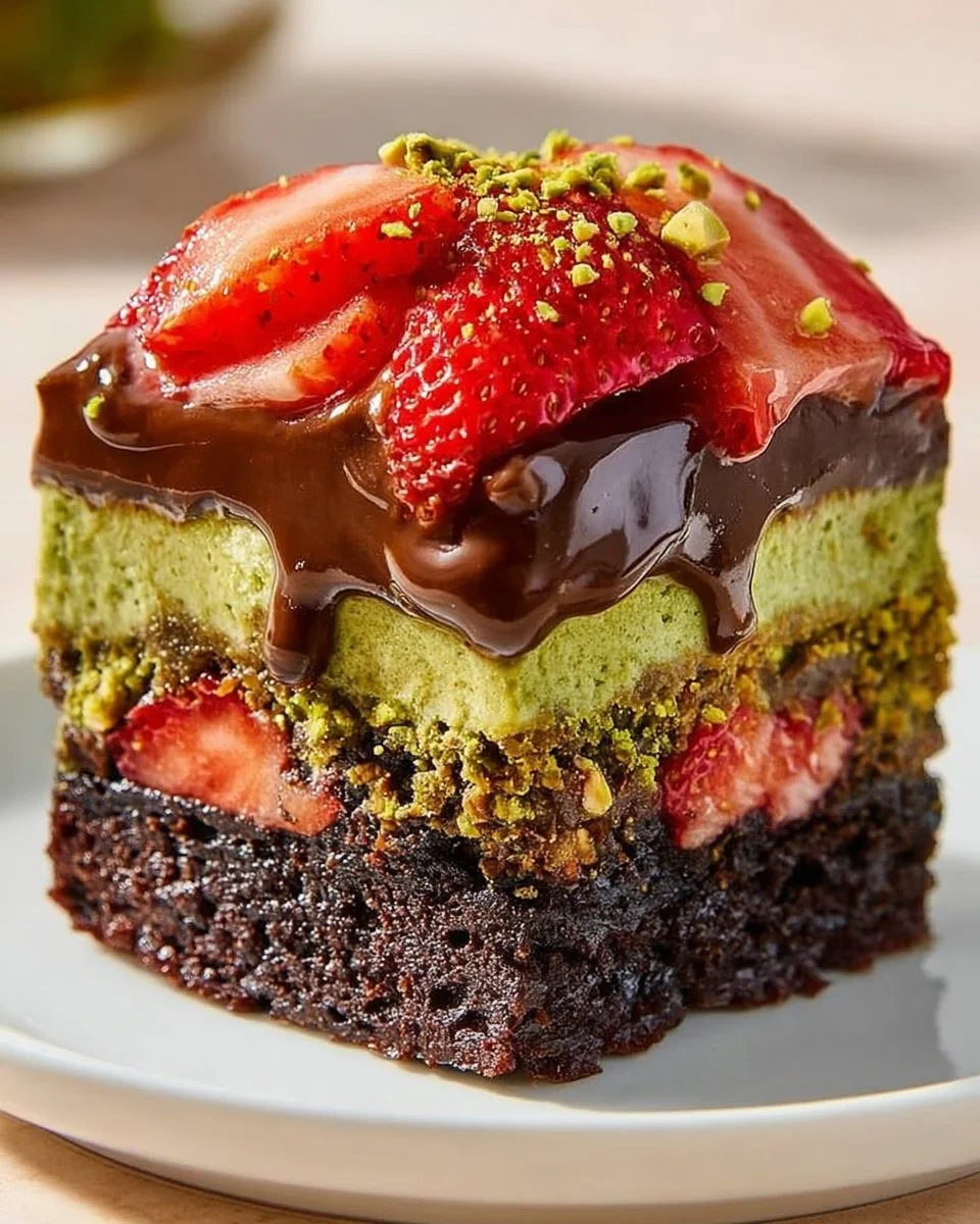 Dubai Strawberry Brownies