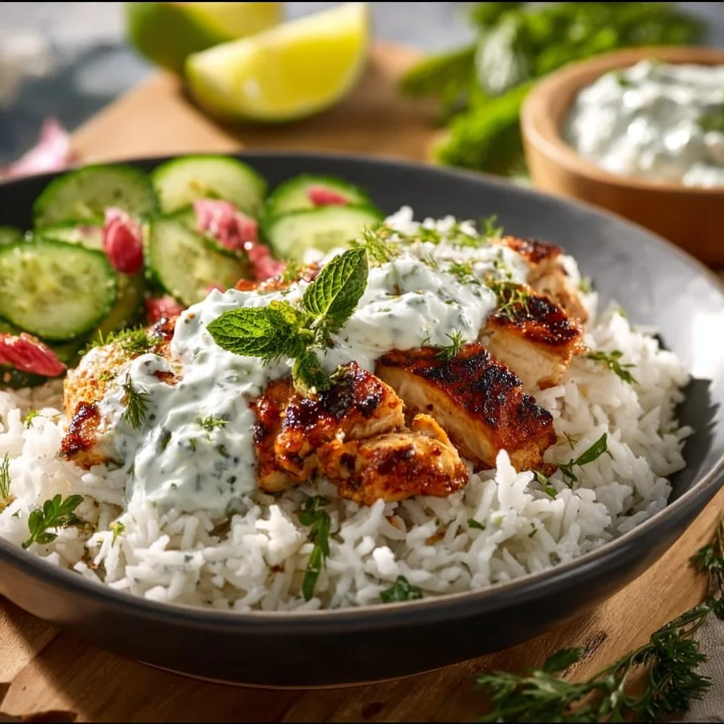 Dump-and-Bake Chicken Tzatziki with Rice Recipe