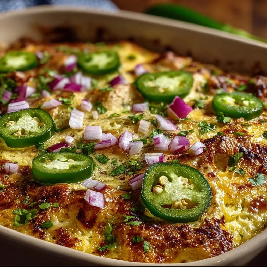 Easy Healthy Salsa Verde Chicken Casserole