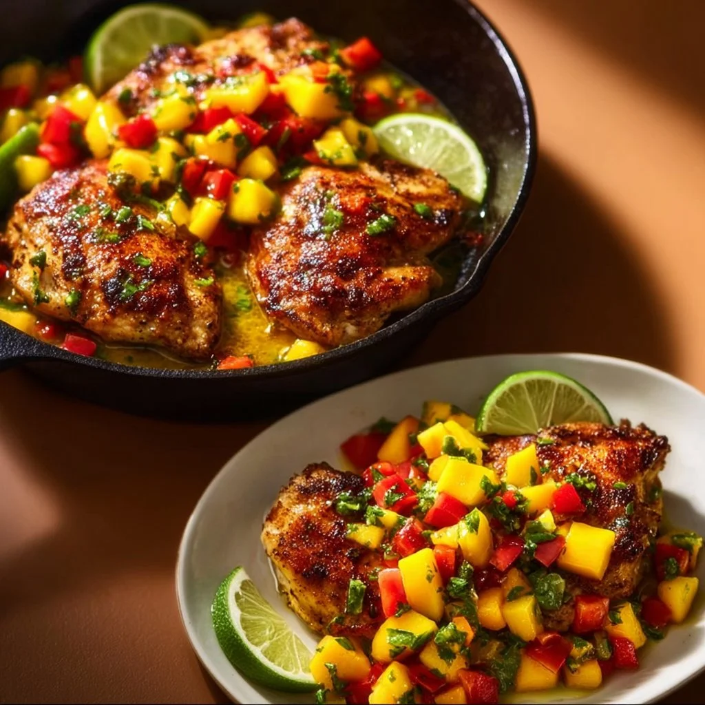 Healthy Honey Lime Chicken with Mango Salsa