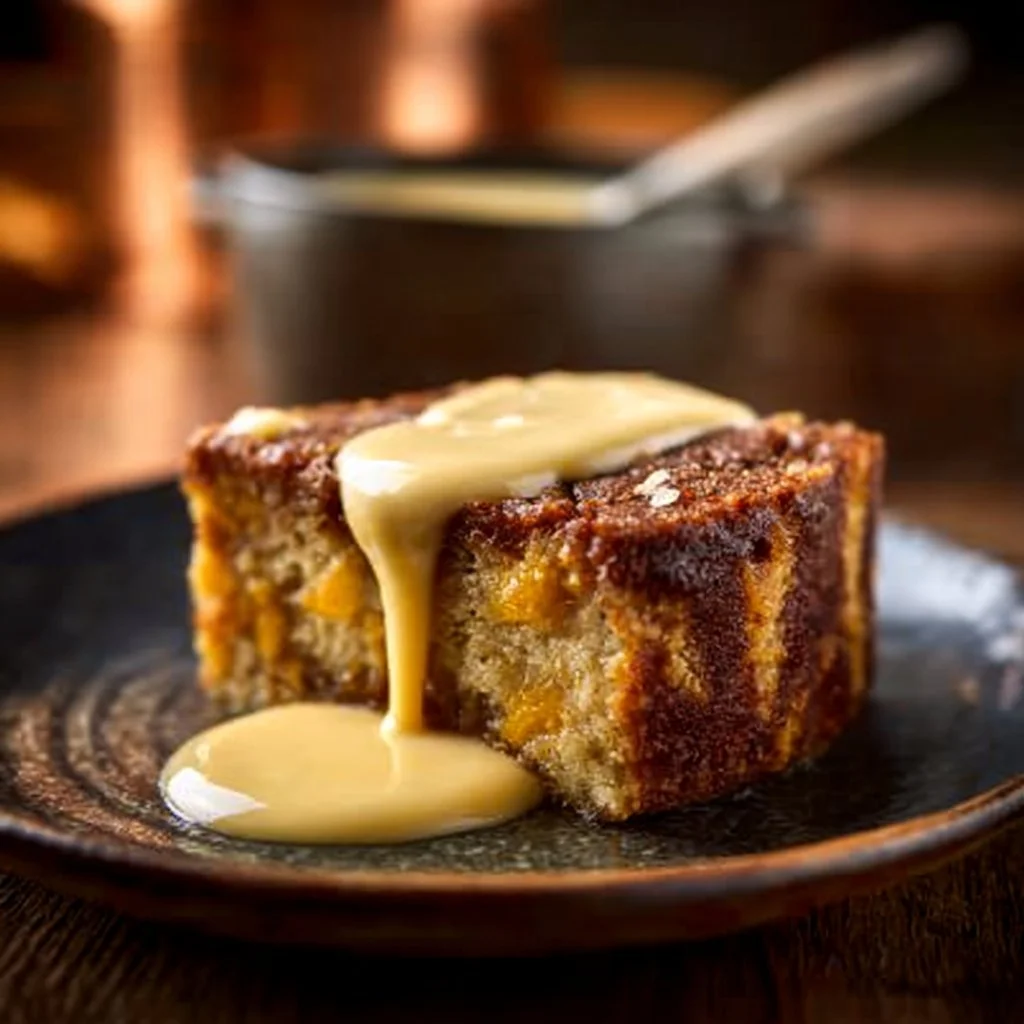 Irish Apple Cake with Custard Sauce
