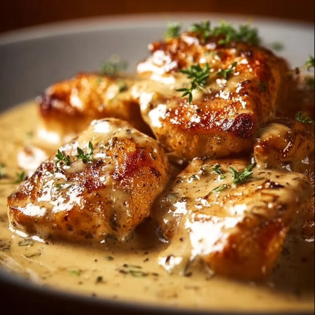 Irish Chicken in Whiskey Cream Sauce