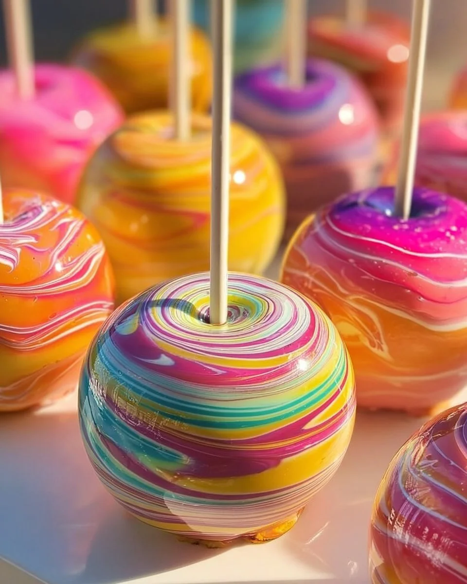 Kool-Aid Swirl Candy Apples