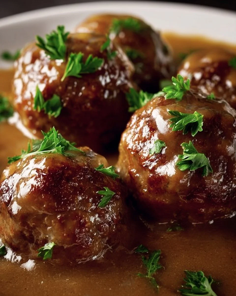 Meatballs and Brown Gravy