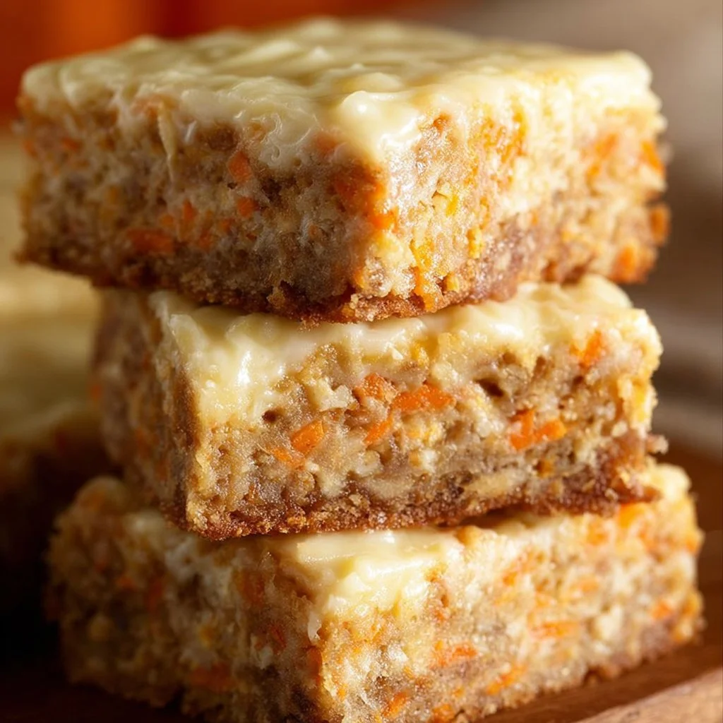 Moist Carrot Cake Bars with Cheesecake Swirl – Perfect Easter Dessert