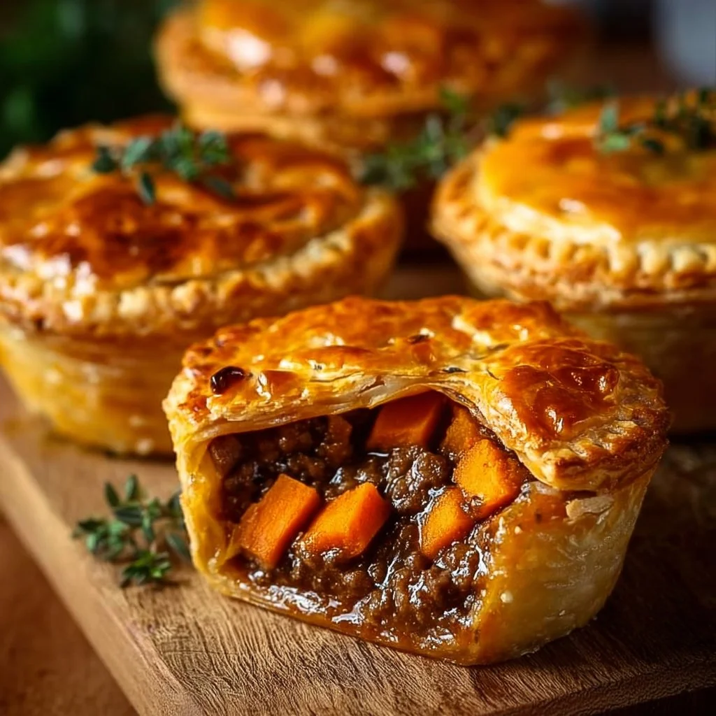 Savory Irish Beef Sweet Potato Mini Pies