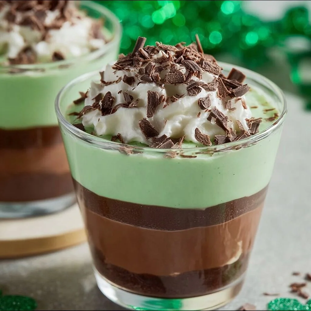 Shamrock Shake Pudding Cups